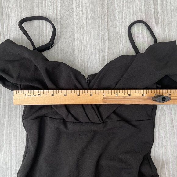 Nookie Revolve Phoenix Off The Shoulder Sweetheart Neckline Midi Dress Black XS - Picture 9 of 10